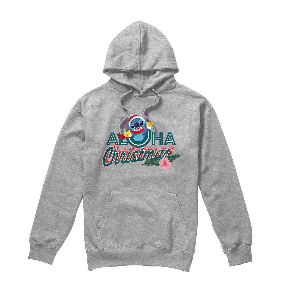 Light Grey - Disney - Lilo & Stitch Aloha Christmas With Stitch Hoodie L - 4