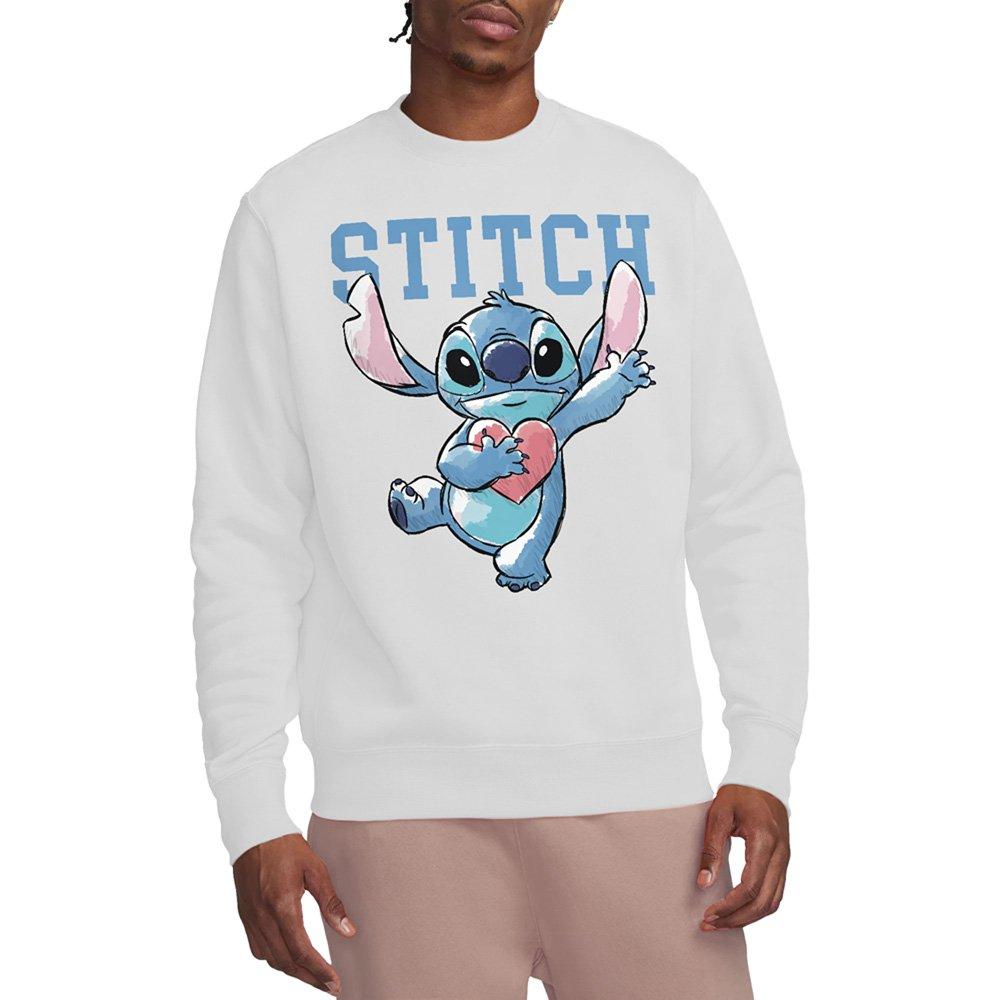 White - Disney - Lilo & Stitch Clutching Hearts Sweatshirt White - 1