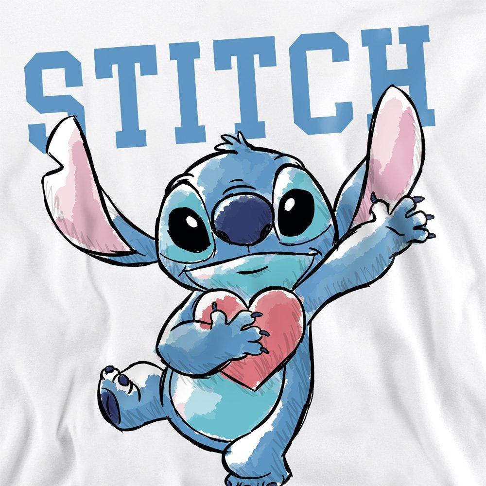 White - Disney - Lilo & Stitch Clutching Hearts Sweatshirt White - 2