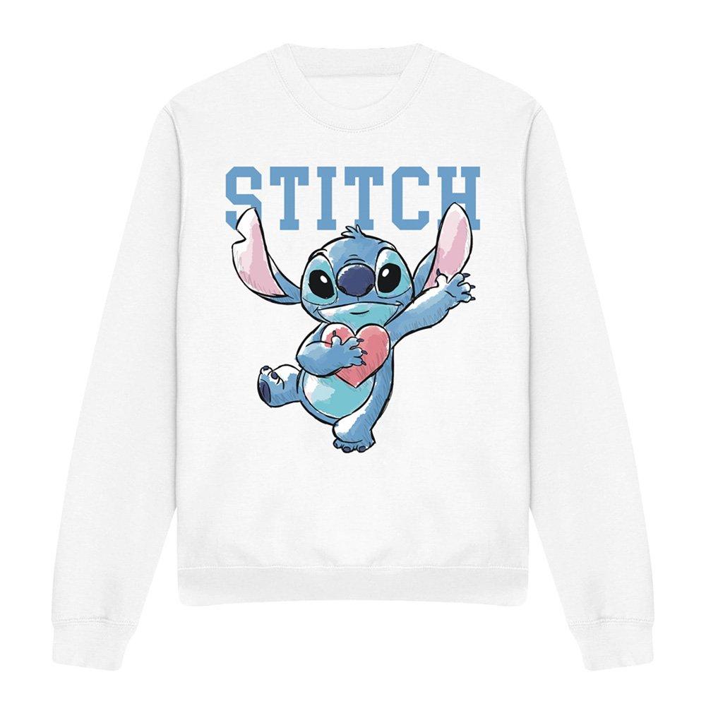 White - Disney - Lilo & Stitch Clutching Hearts Sweatshirt White - 4