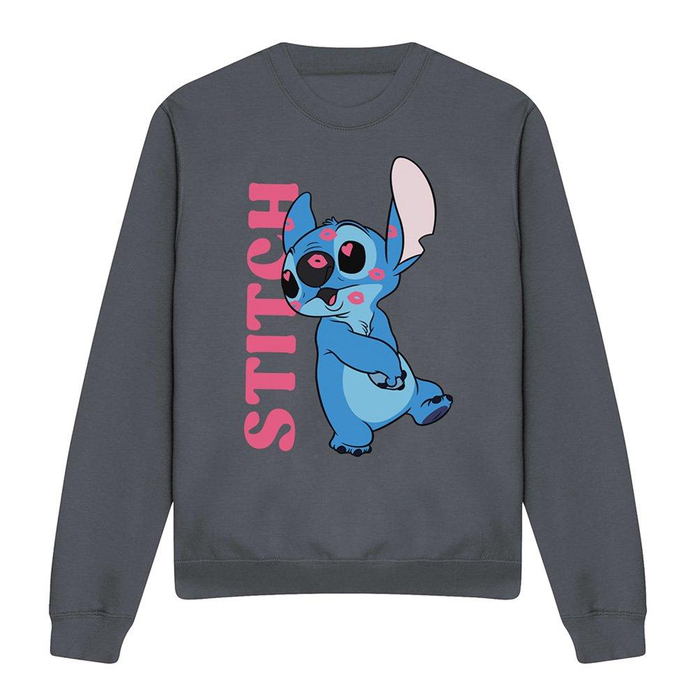 Charcoal - Disney - Lilo & Stitch Covered in Kisses Sweatshirt Charcoa - 4