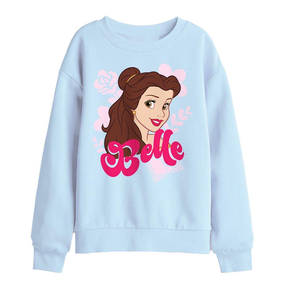 Light Blue - Disney - Belle Face Kids Sweatshirt Light Blue - 1