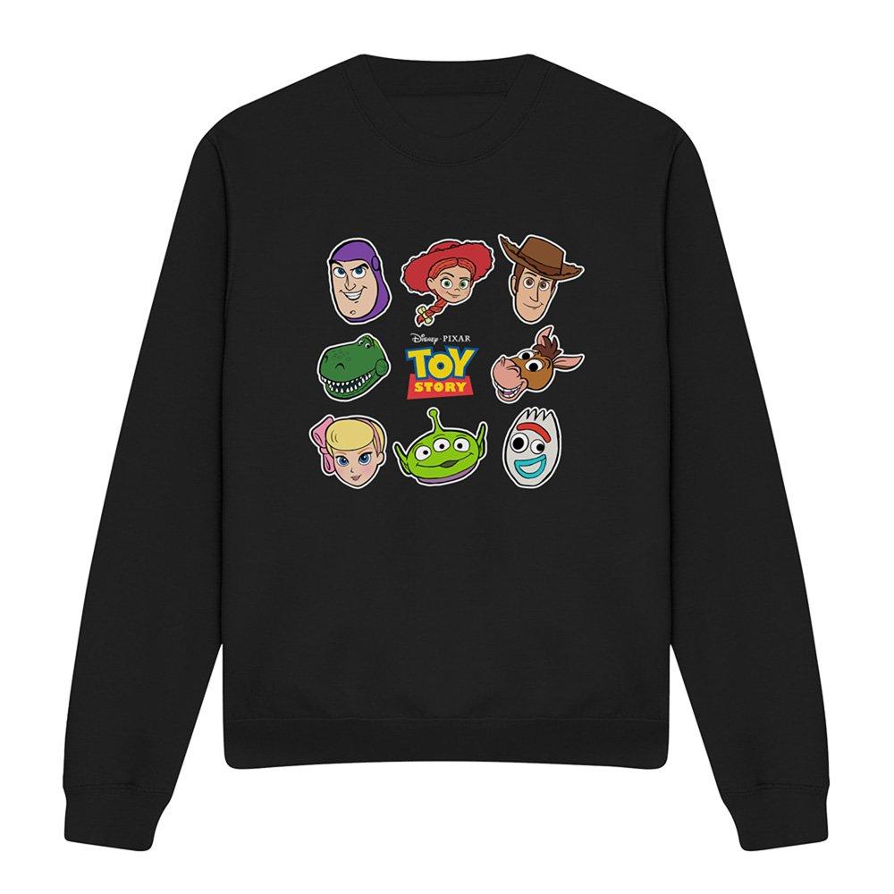 Black - Disney - Toy Story Character Face Cutouts Sweatshirt Black - 4