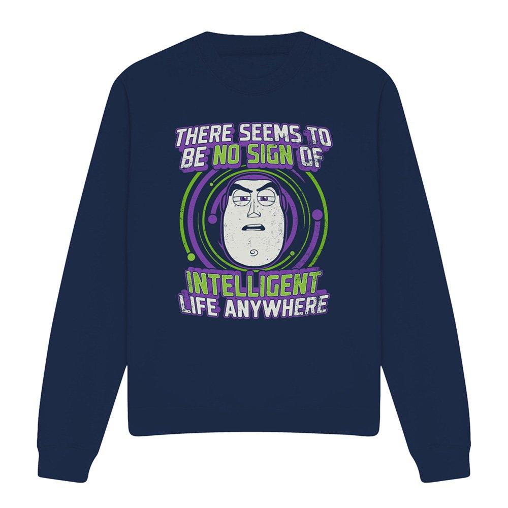 Navy - Disney - Toy Story Buzz No Sign Of Intelligent Life Sweatsh - 4
