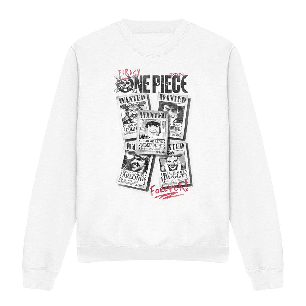 White - One Piece - One Piece Wanted Posters Sweatshirt White - 4