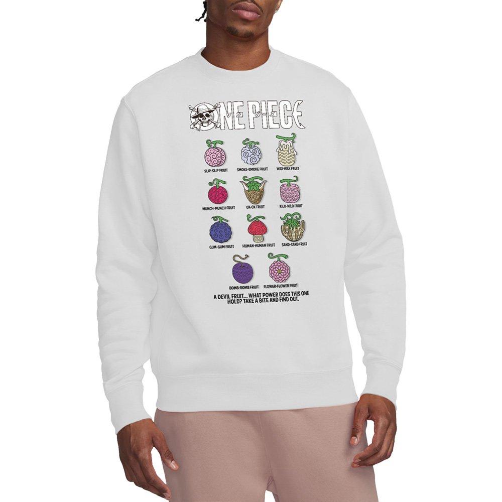 One Piece Men's Devil Fruits Sweatshirt White - M