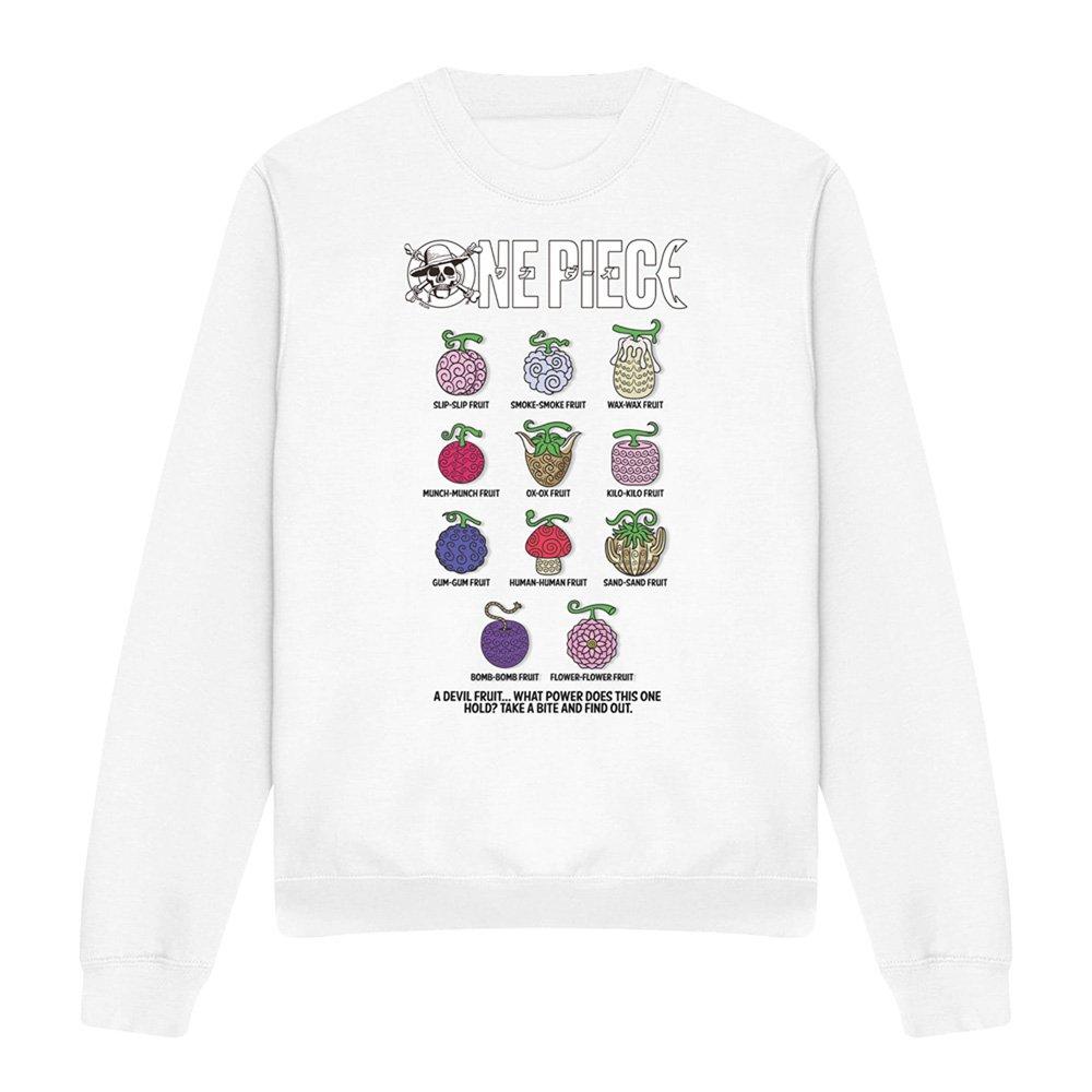 White - One Piece - One Piece Devil Fruits Sweatshirt White - 4