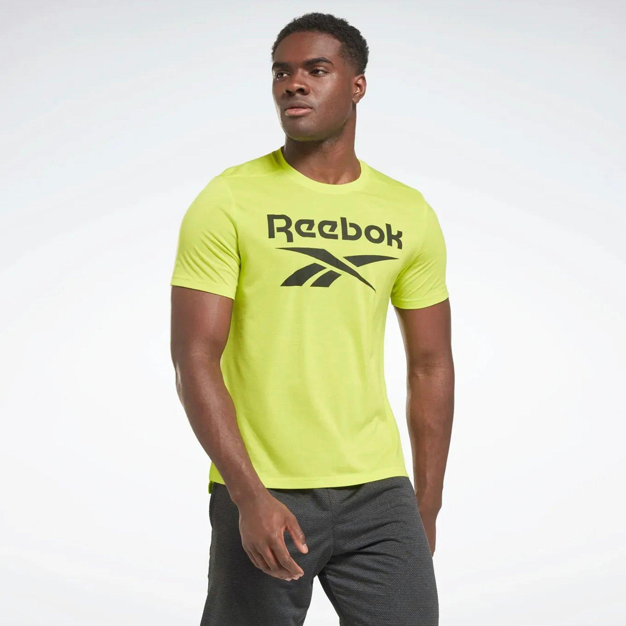 Reebok yellow store t shirts