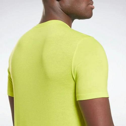 Acid Yellow - Reebok - Workout Ready Graphic Mens Performance T Shirt - 5