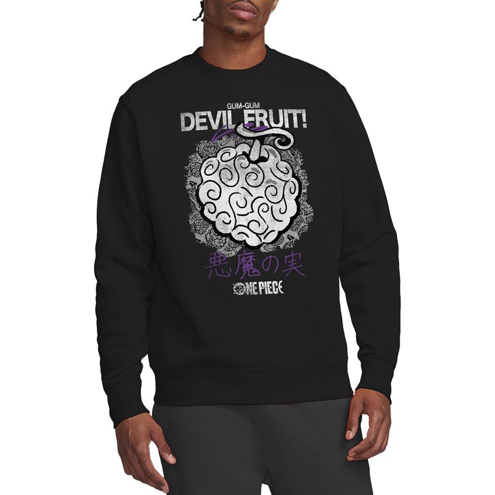 One Piece Men's Gumgum Devil Fruit Sweatshirt Black - XL