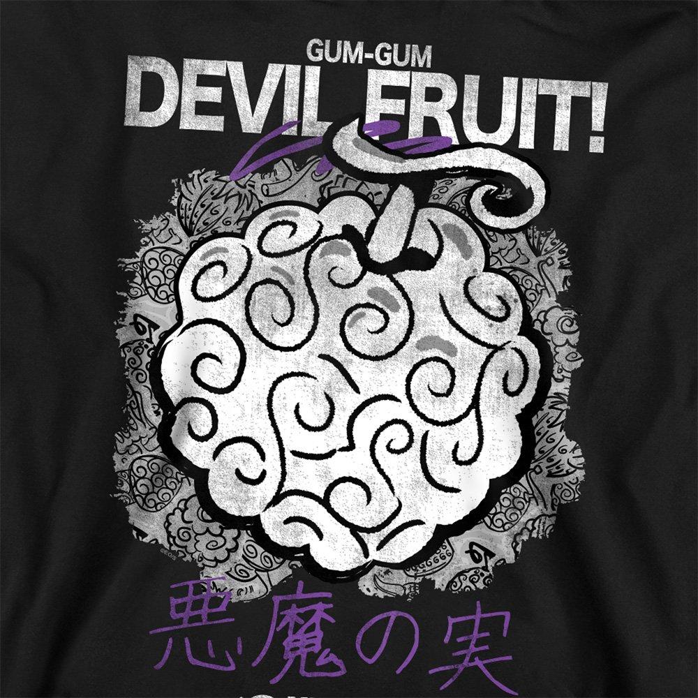 Black - One Piece - One Piece Gumgum Devil Fruit Sweatshirt Black - 2