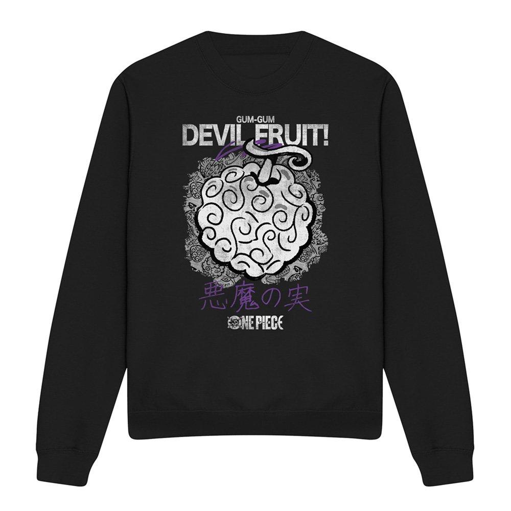 Black - One Piece - One Piece Gumgum Devil Fruit Sweatshirt Black - 4