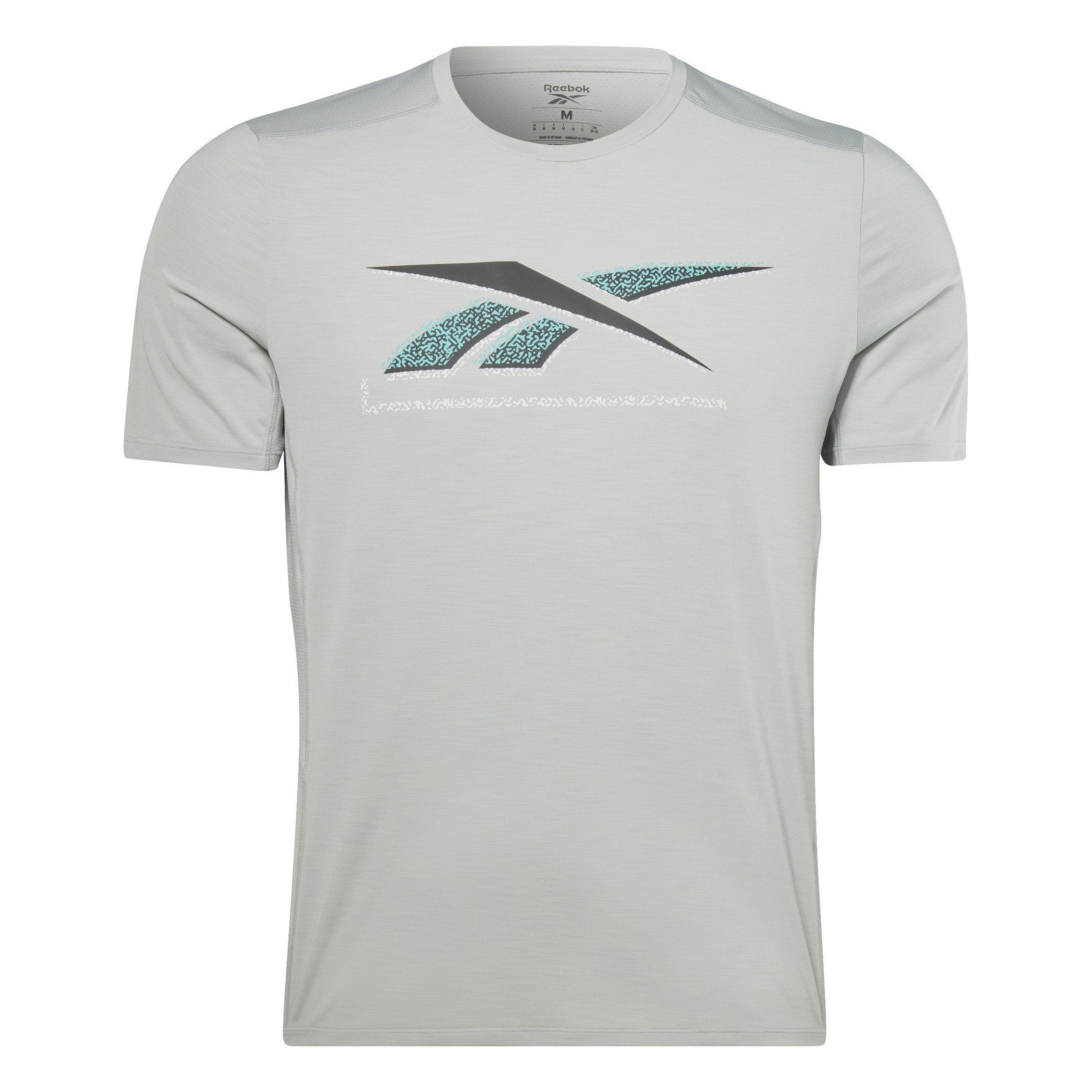 Pure Grey - Reebok - Activchill Graphic Athlete Mens Performance T Shirt - 1