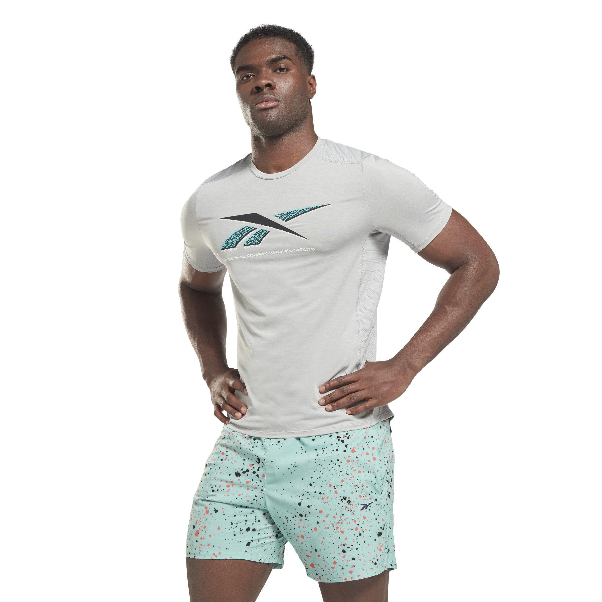 Pure Grey - Reebok - Activchill Graphic Athlete Mens Performance T Shirt - 2