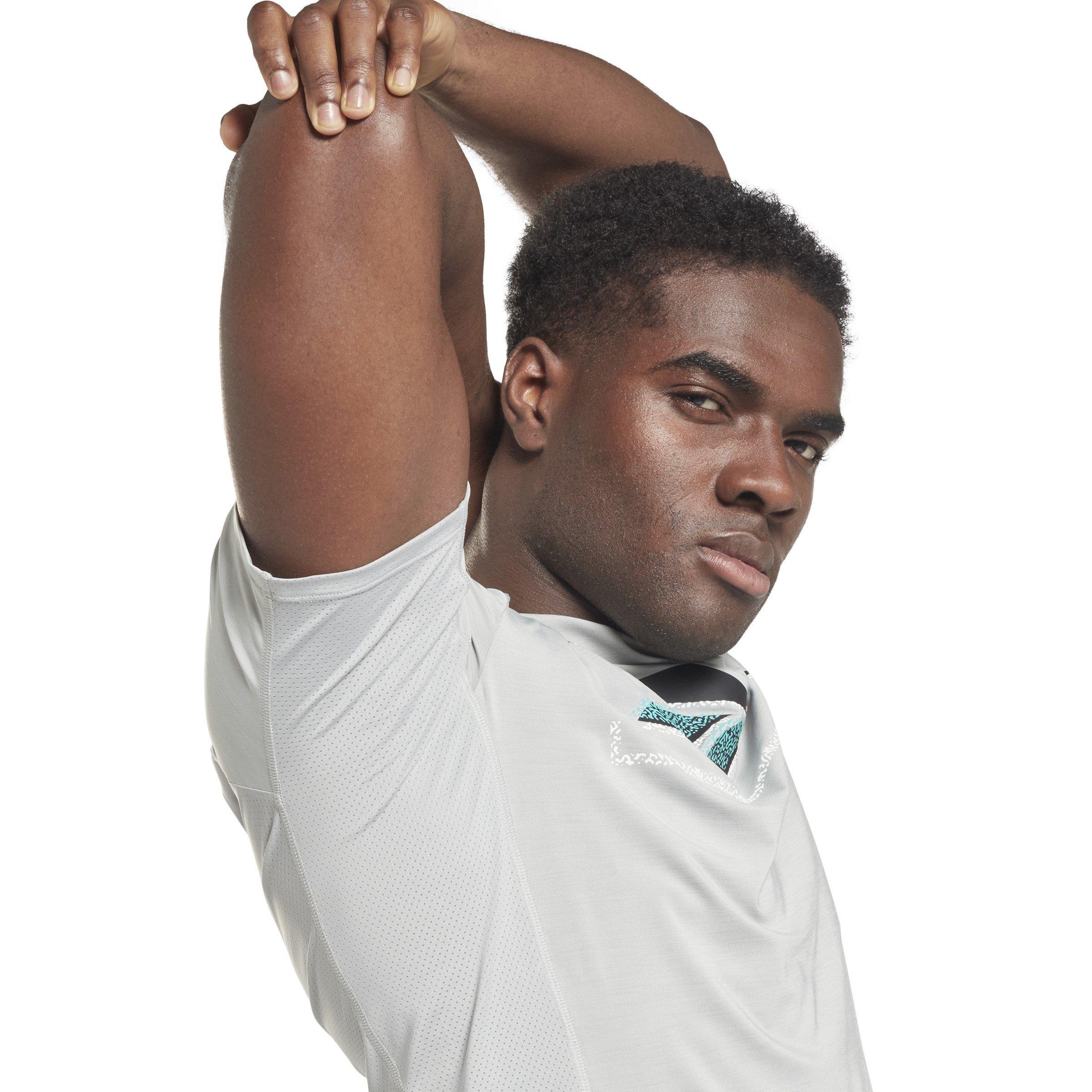 Pure Grey - Reebok - Activchill Graphic Athlete Mens Performance T Shirt - 7