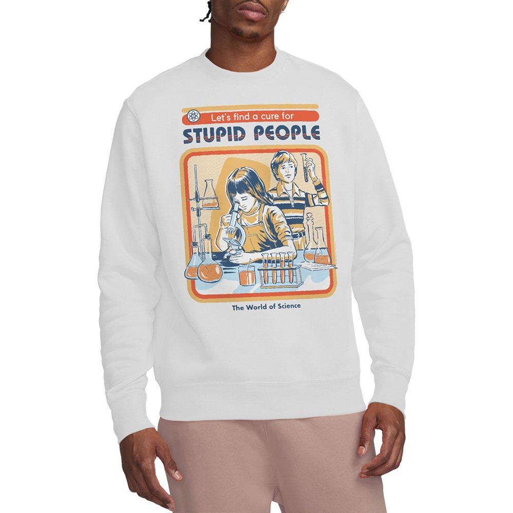White - Steven Rhodes - Steven Rhodes A Cure For Stupid People Sweatshirt - 1