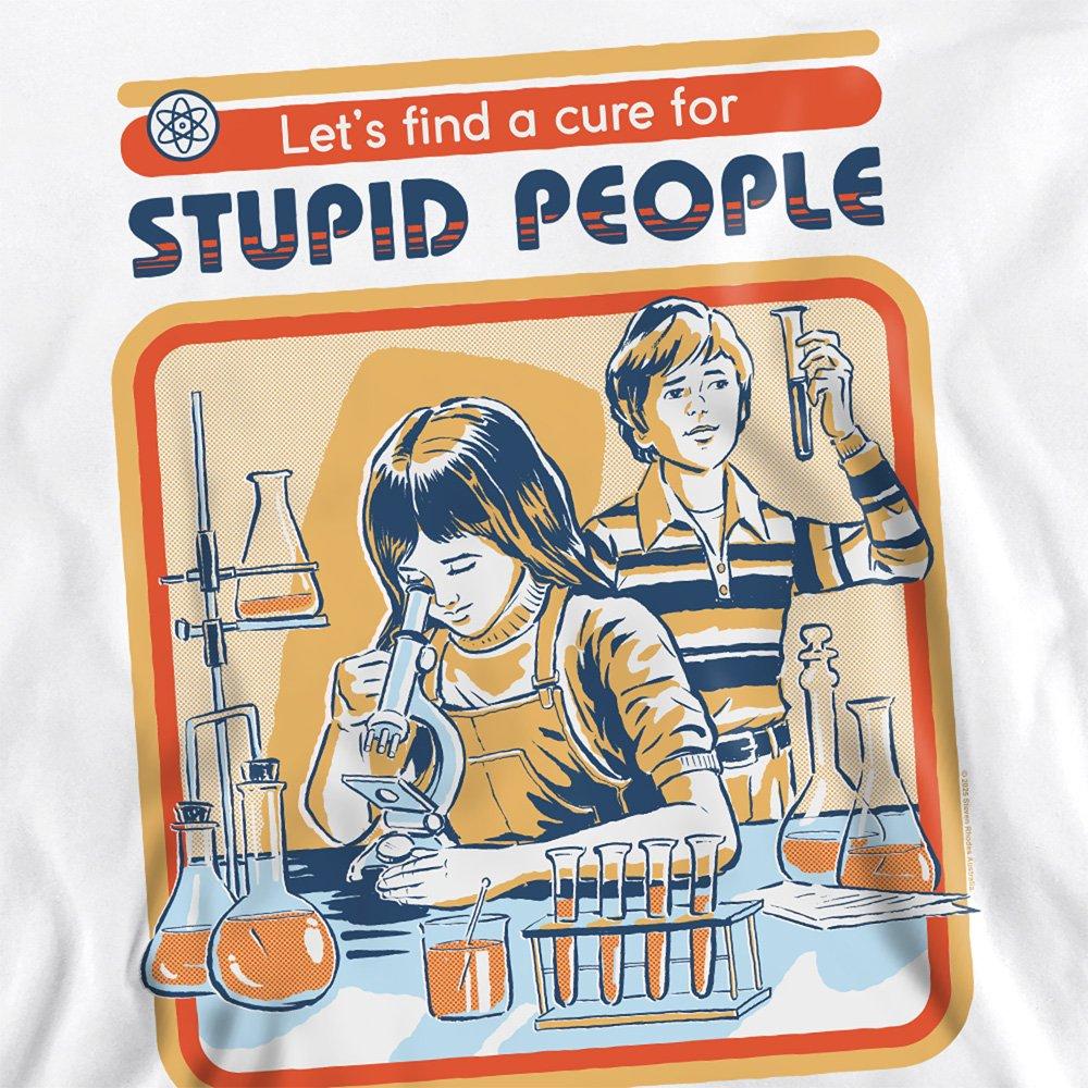 White - Steven Rhodes - Steven Rhodes A Cure For Stupid People Sweatshirt - 2