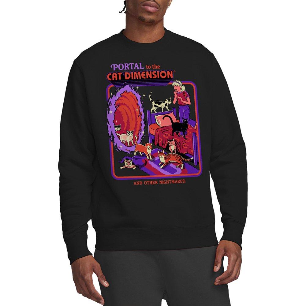 Black - Steven Rhodes - Steven Rhodes Cat Dimension Sweatshirt Black - 1