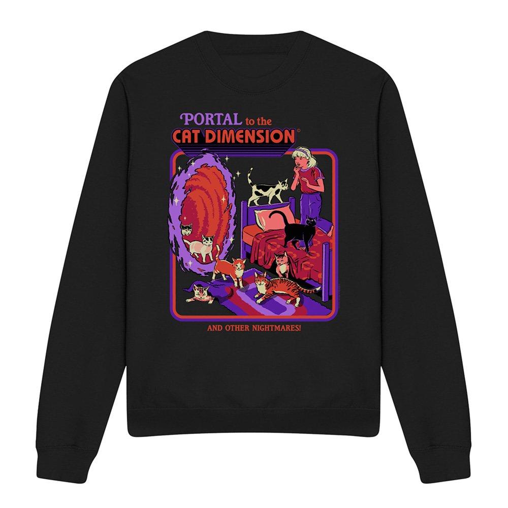 Black - Steven Rhodes - Steven Rhodes Cat Dimension Sweatshirt Black - 4