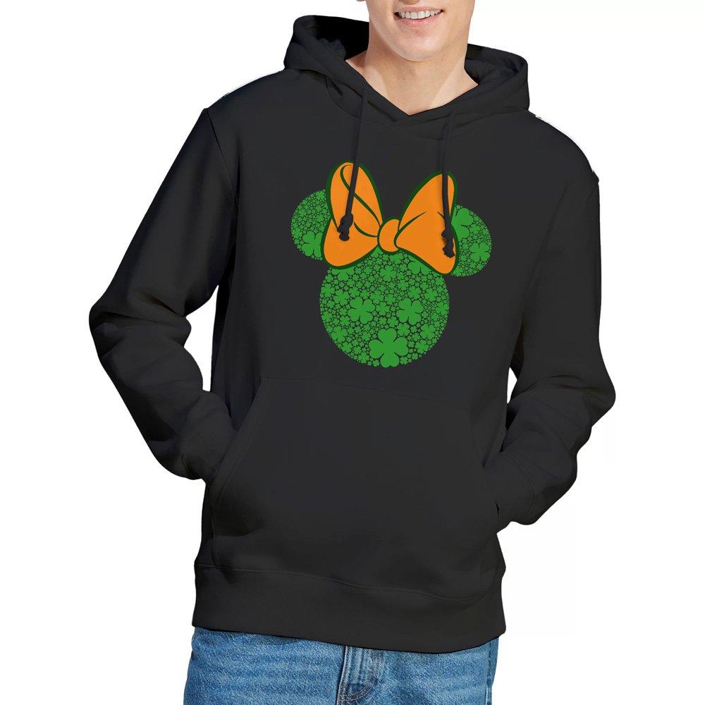 Black - Minnie Mouse - Minnie Mouse St Patricks Day Shamrock Ears Mens H - 1