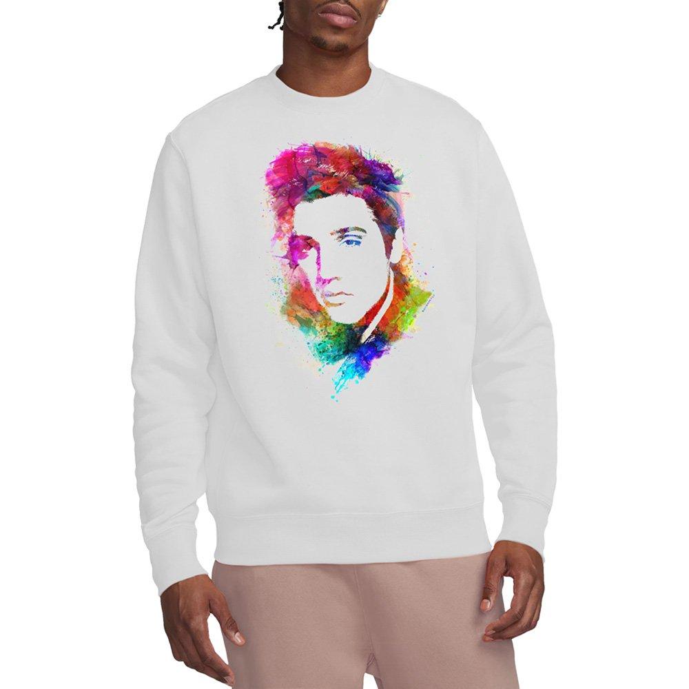 Elvis Presley Elvis Presleywatercolor King Sweatshirt White