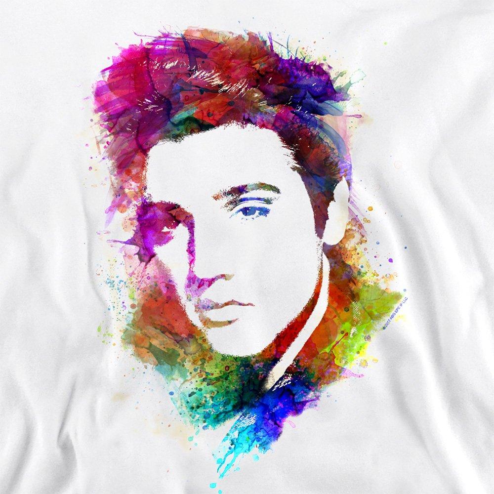 White - Elvis Presley - Elvis Presleywatercolor King Sweatshirt White - 2