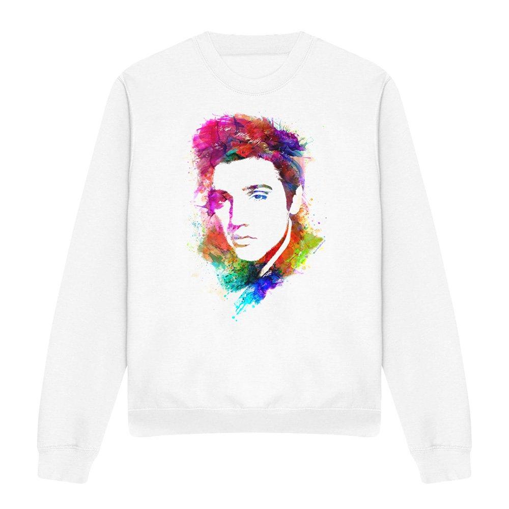 White - Elvis Presley - Elvis Presleywatercolor King Sweatshirt White - 4