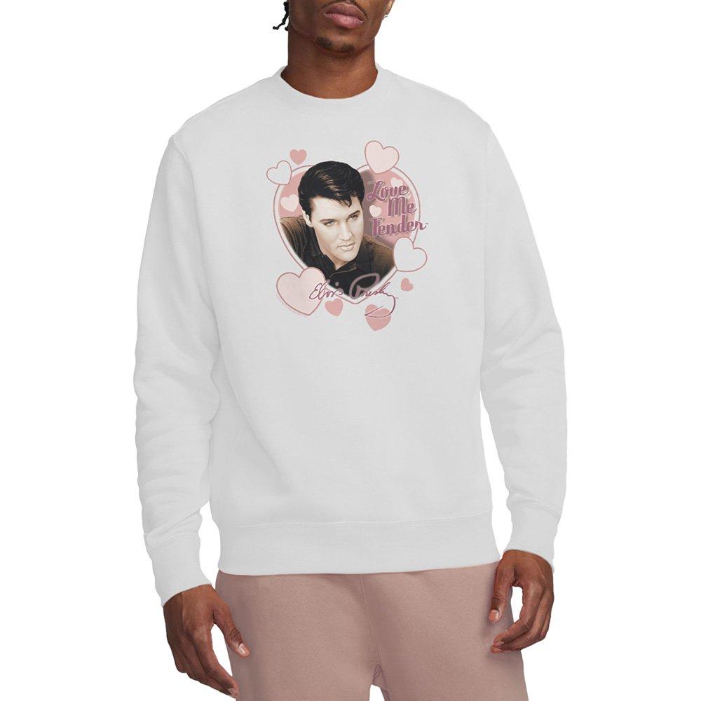 Elvis Presley Men's Elvis Presleylove Me Tender Sweatshirt White - XL