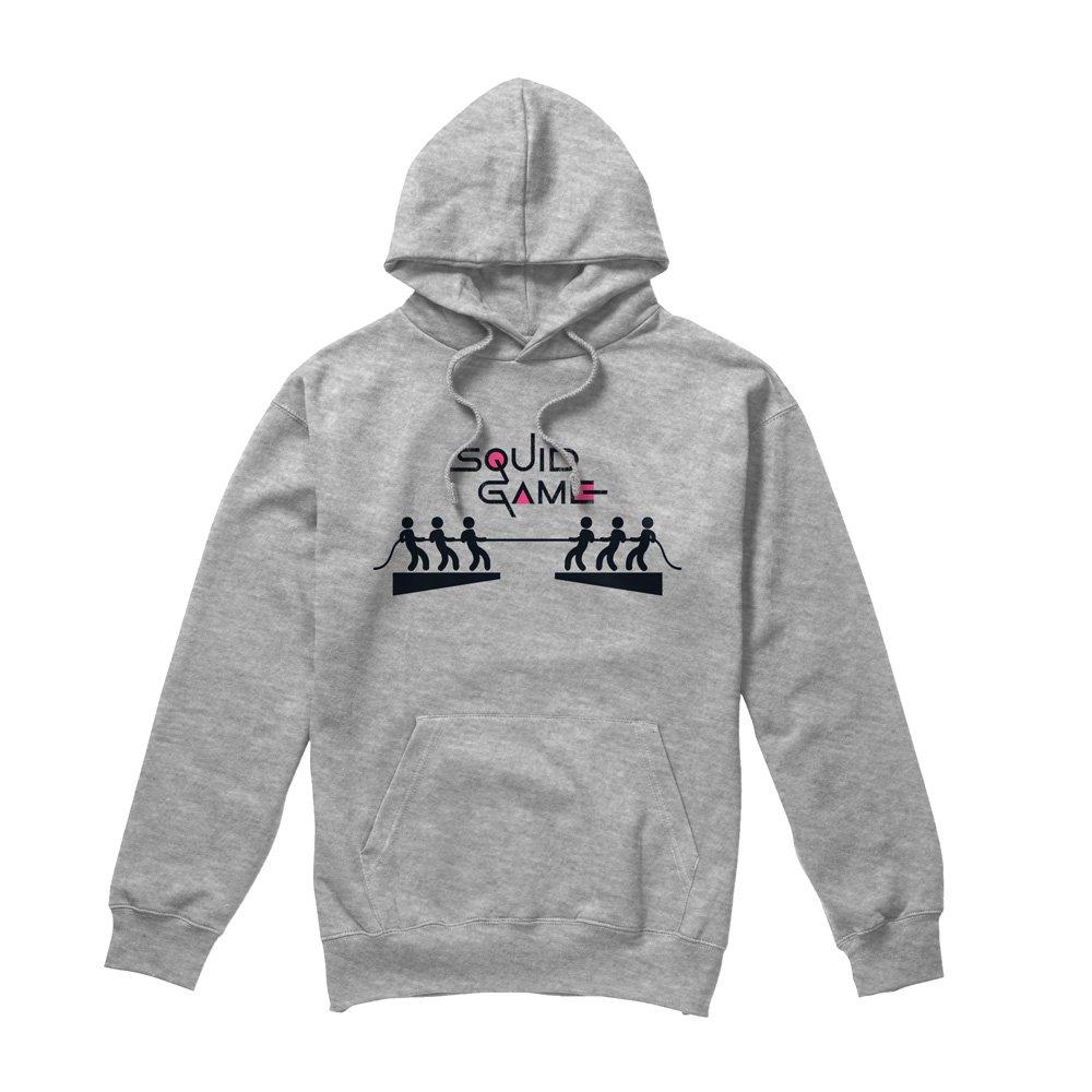 Light Grey - Squid Game - Squid Game Tug War Hoodie Athletic Heather - 4