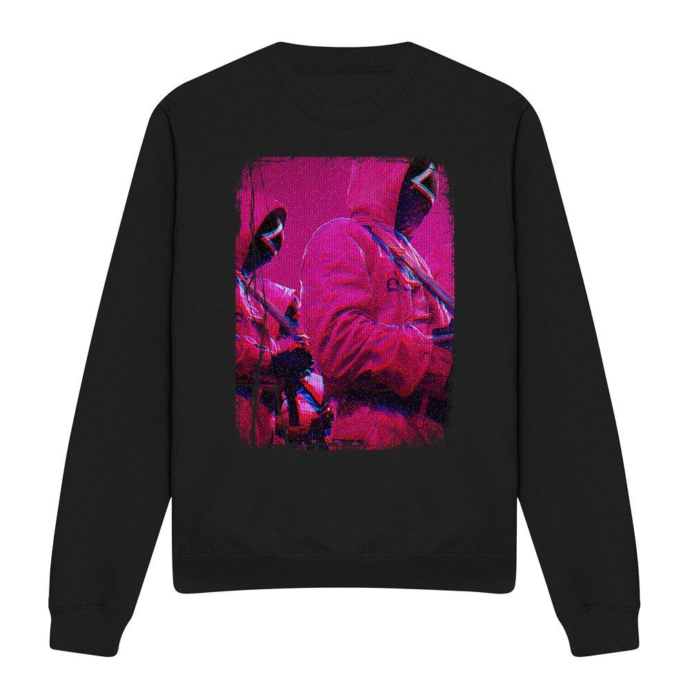 Black - Squid Game - SQUID GAME GUARDS TV SCREEN Sweatshirt Black - 4