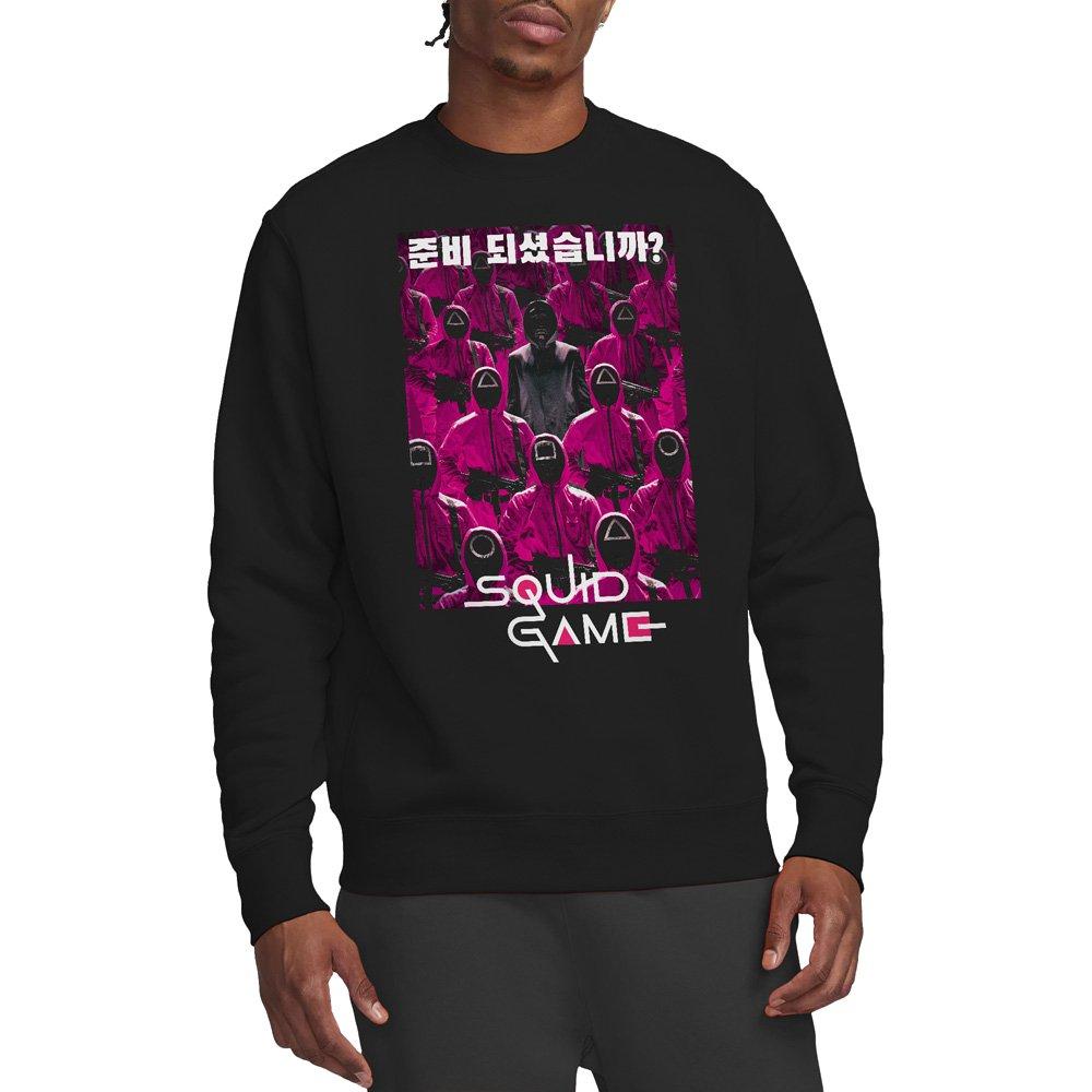 Squid Game Men's Guard Group Korean Sweatshirt Black - XXL