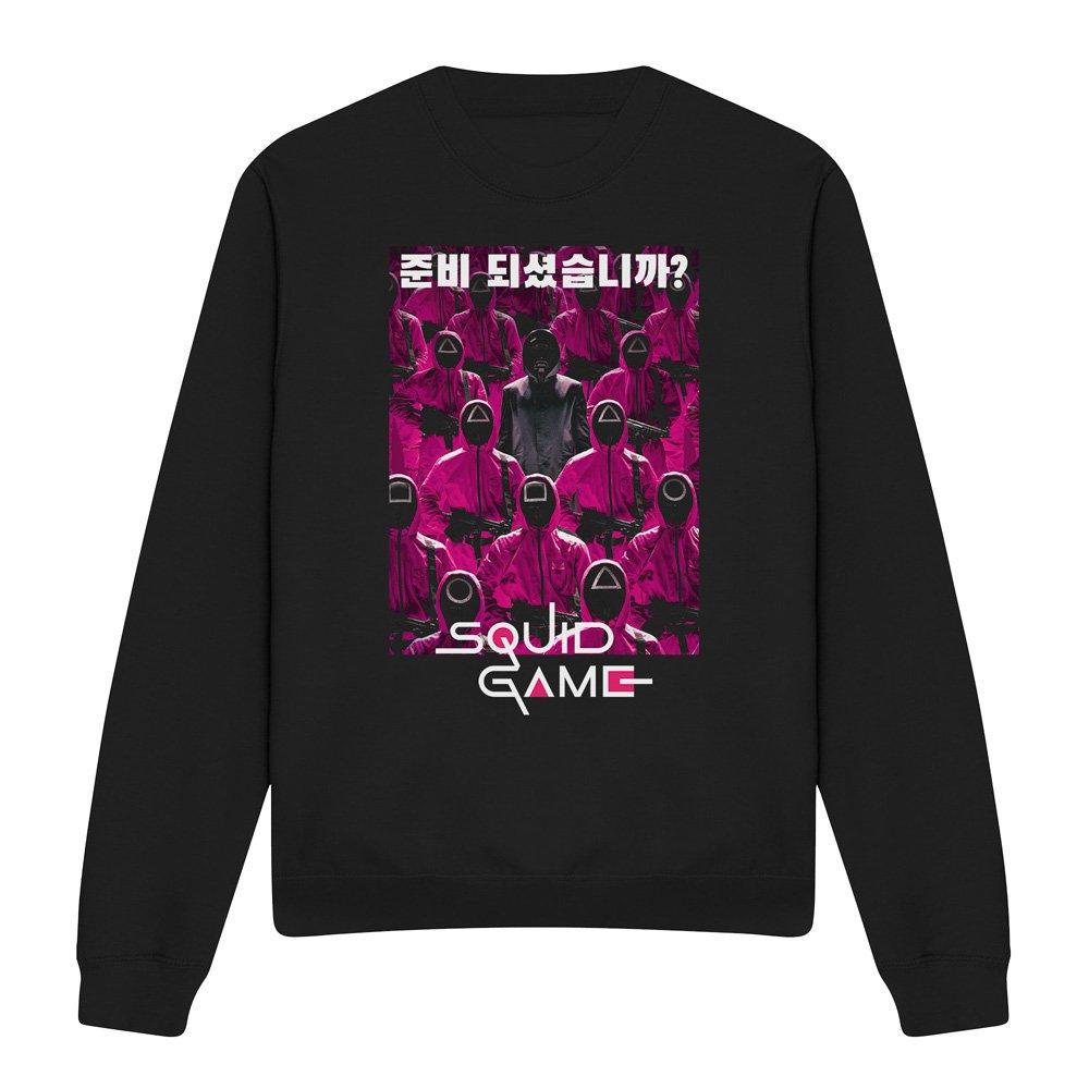 Black - Squid Game - SQUID GAME GUARD GROUP KOREAN Sweatshirt Black - 4