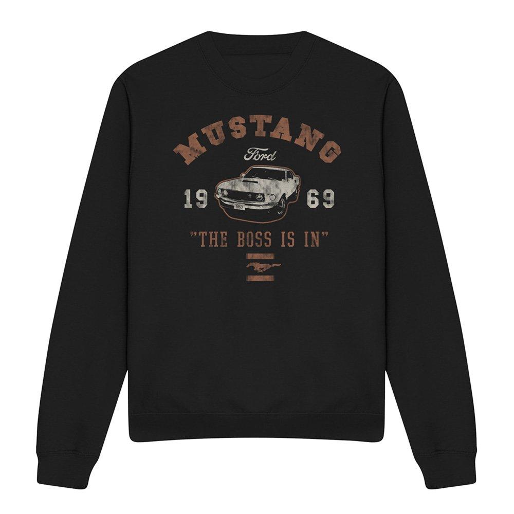 Black - Ford - Mustang The Boss Is In Sweatshirt Black - 4