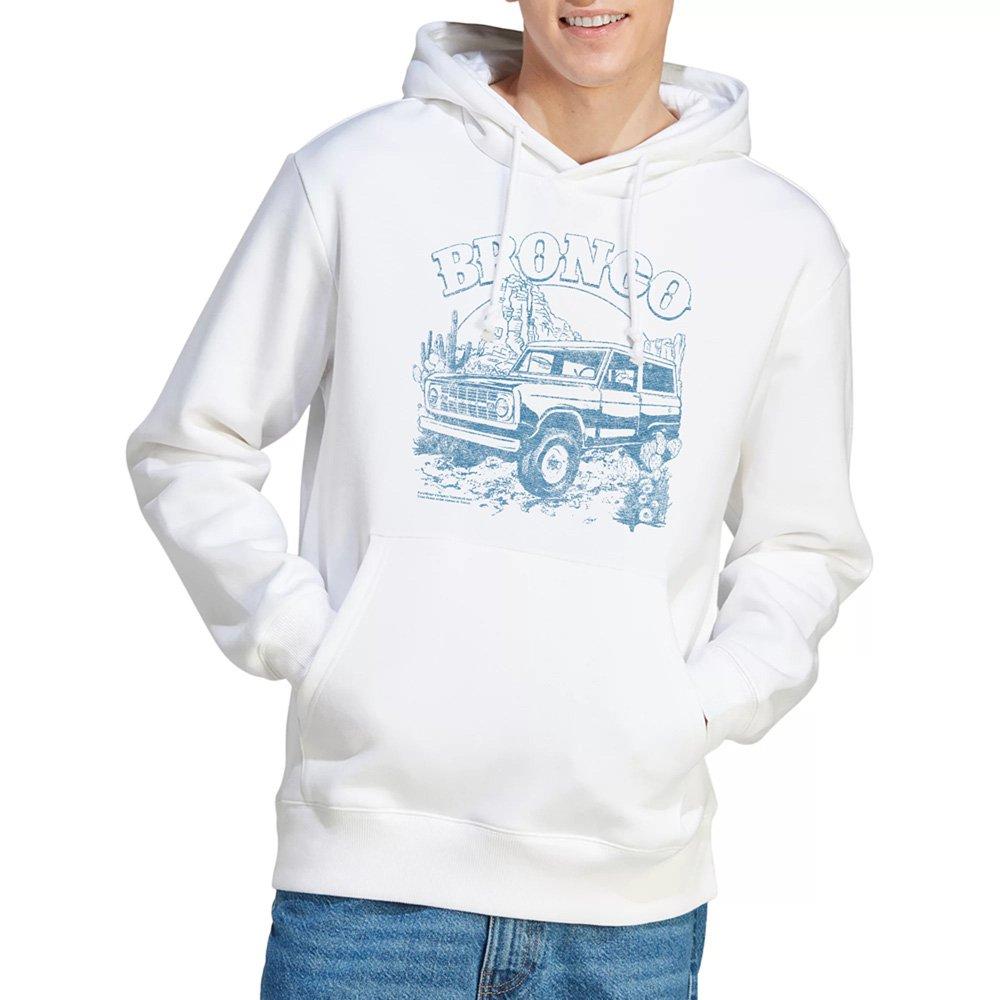 White - Ford - Ford Bronco Desert Blue Mono Hoodie White - 1