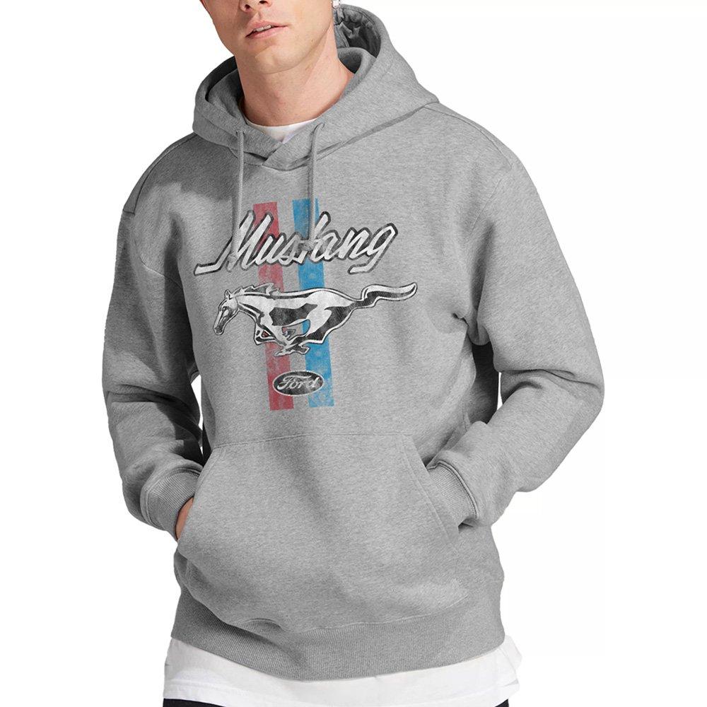 Light Grey - Ford - Ford Mustang Stripes Hoodie Athletic Heather - 1