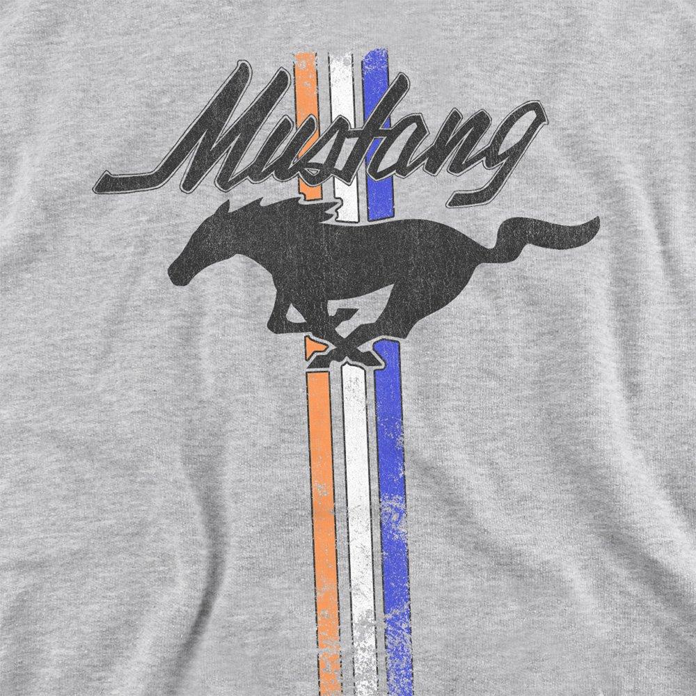 Light Grey - Ford - Ford Mustang Stripes Youth Pull-Over Hoodie Athle - 2