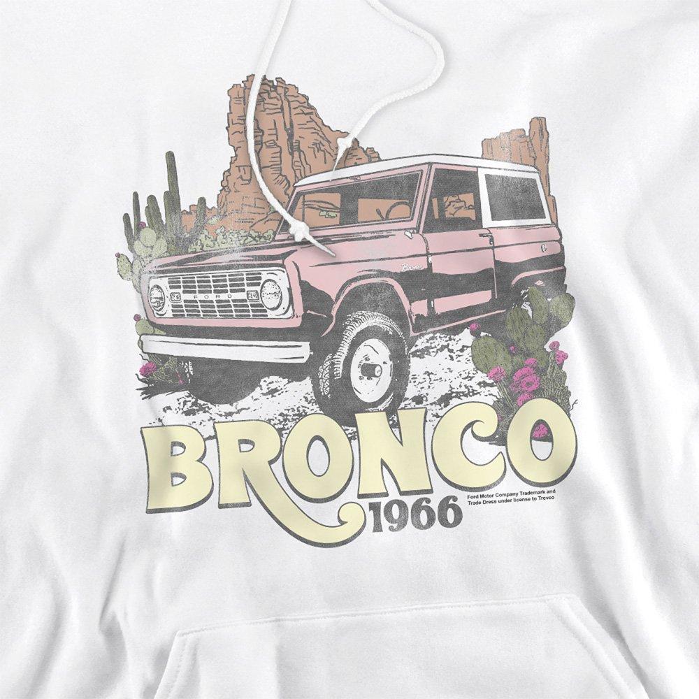 White - Ford - Ford Bronco Desert 1966 Hoodie White - 2