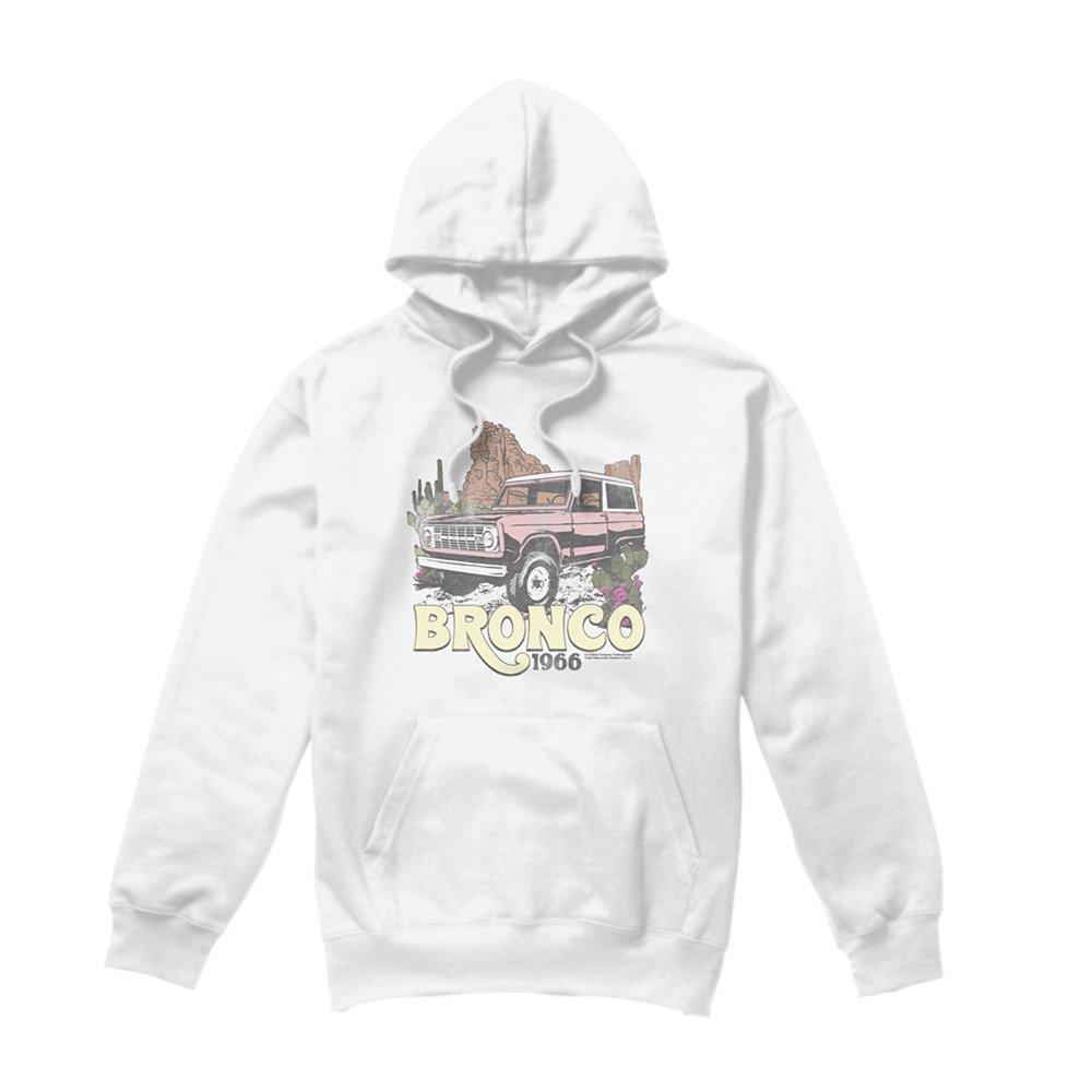 White - Ford - Ford Bronco Desert 1966 Hoodie White - 4