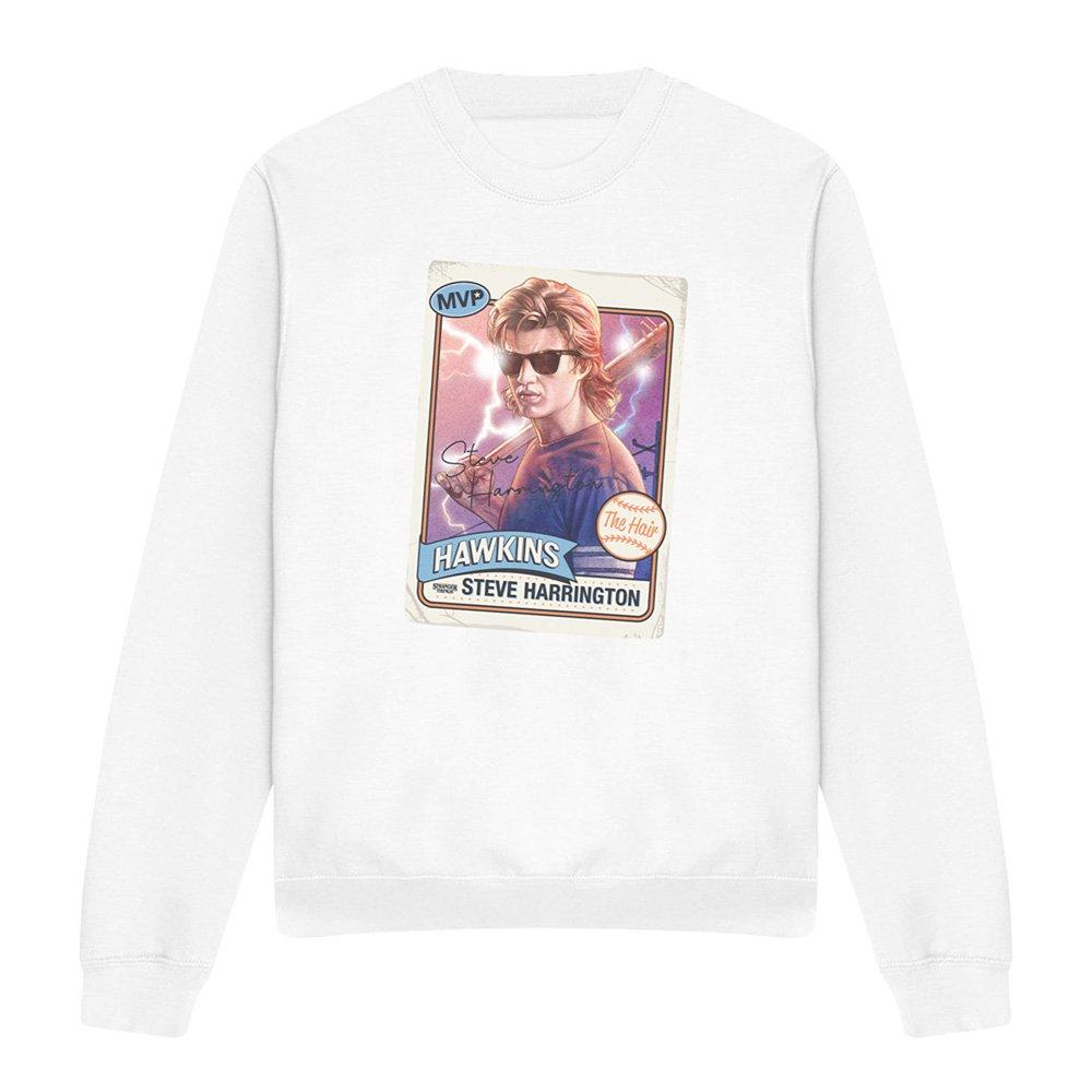 White - Stranger Things - Stranger Things Steve Harrington Hair Sweatshirt - 4