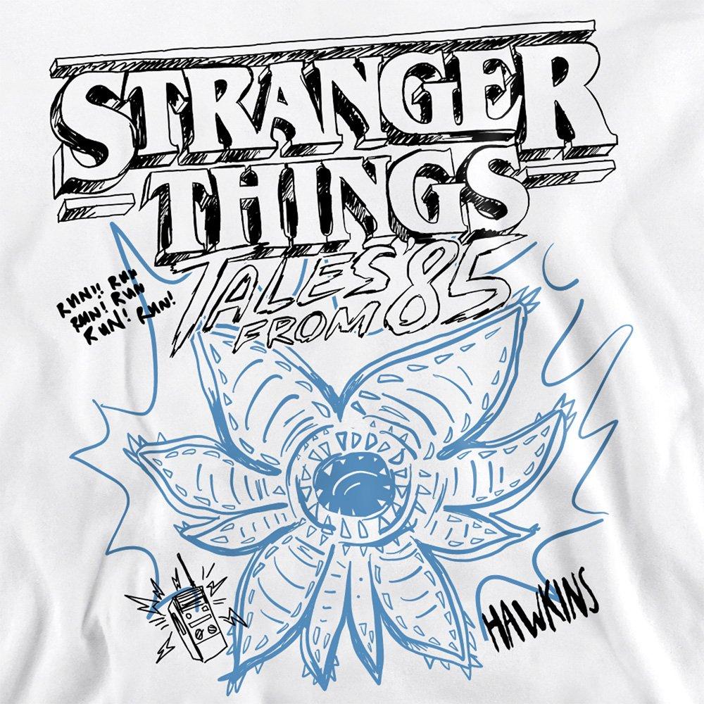 White - Stranger Things - Stranger Things Tales From 85 Demo Sketch Sweatshi - 2