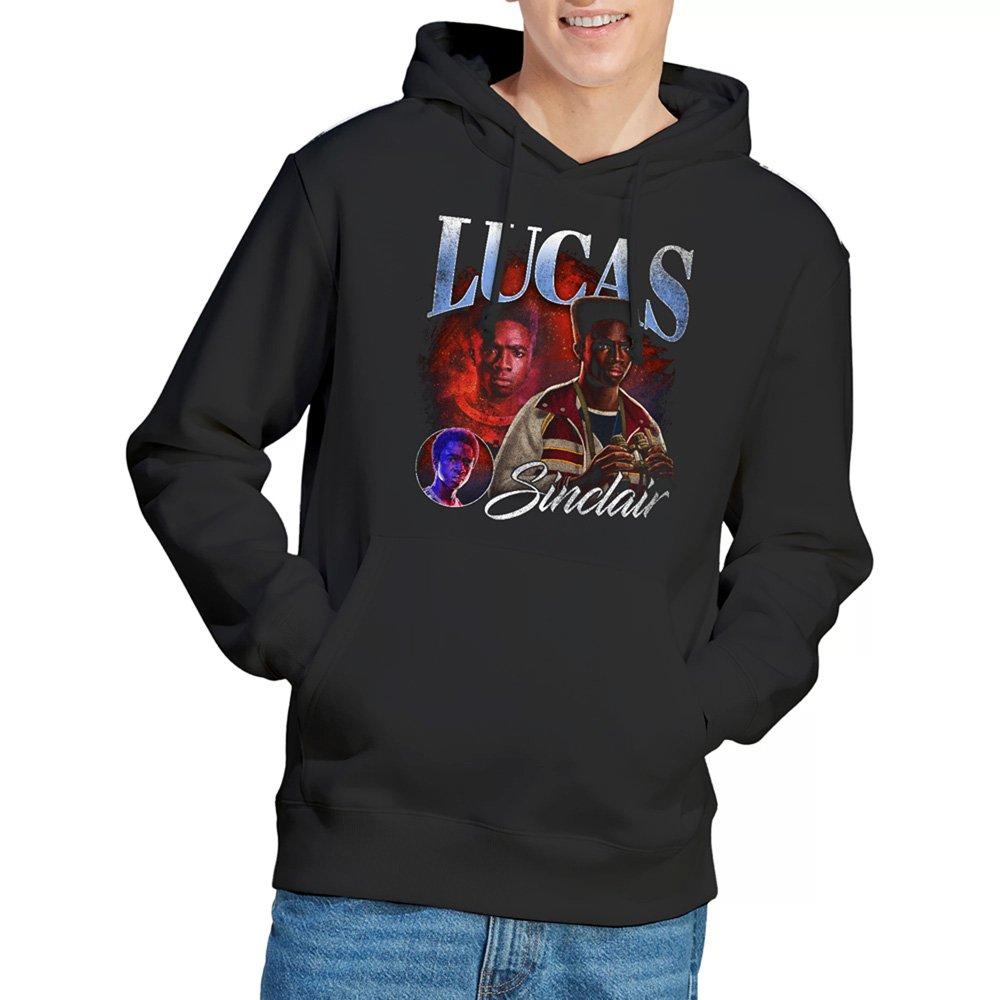 Black - Stranger Things - Stranger Things Lucas Homage Hoodie Black - 1