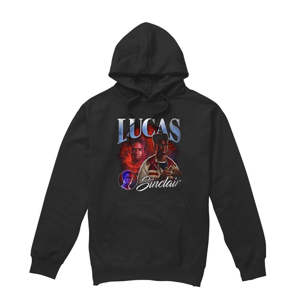 Black - Stranger Things - Stranger Things Lucas Homage Hoodie Black - 4