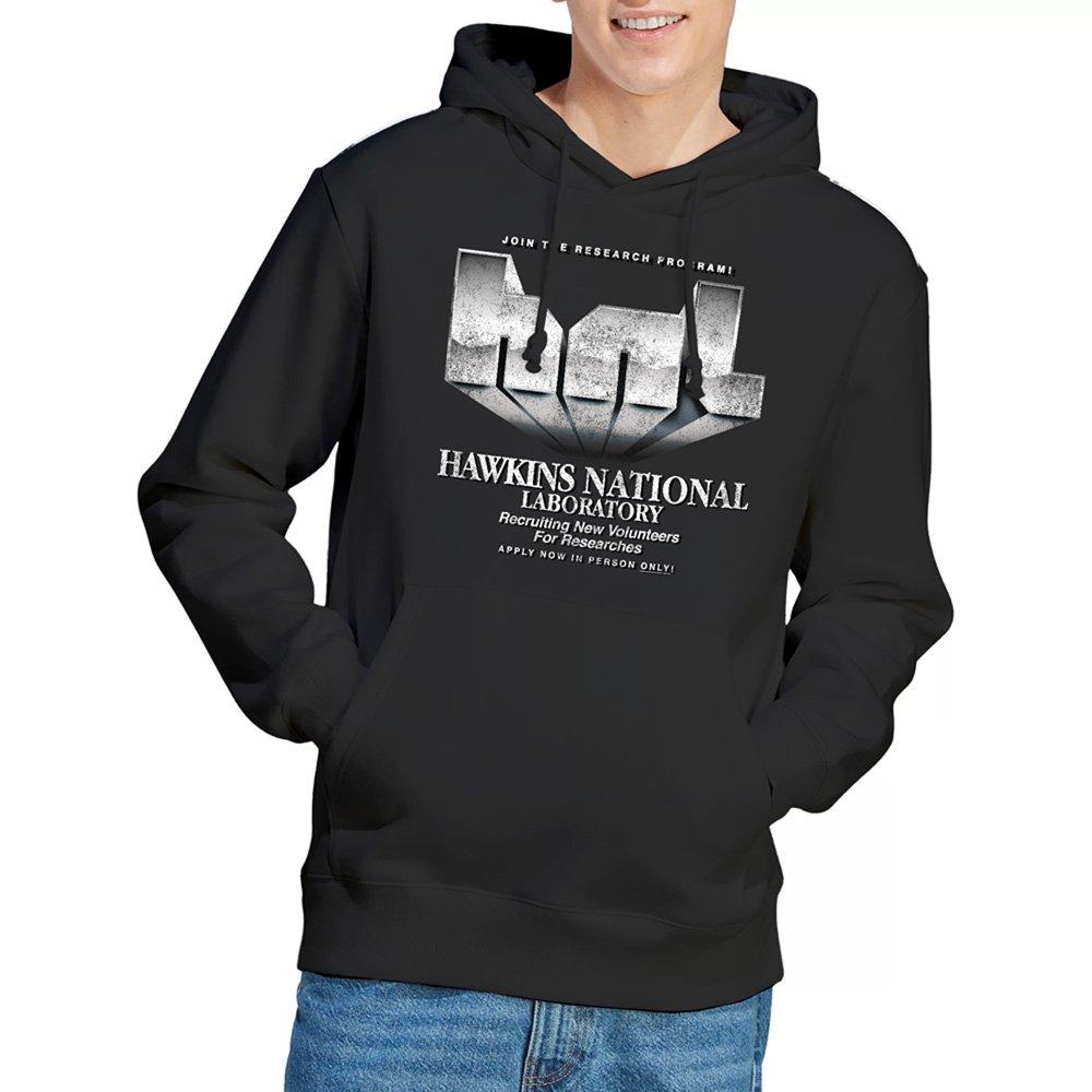 Black - Stranger Things - Stranger Things Hawkins Lab Logo Hoodie Black - 1