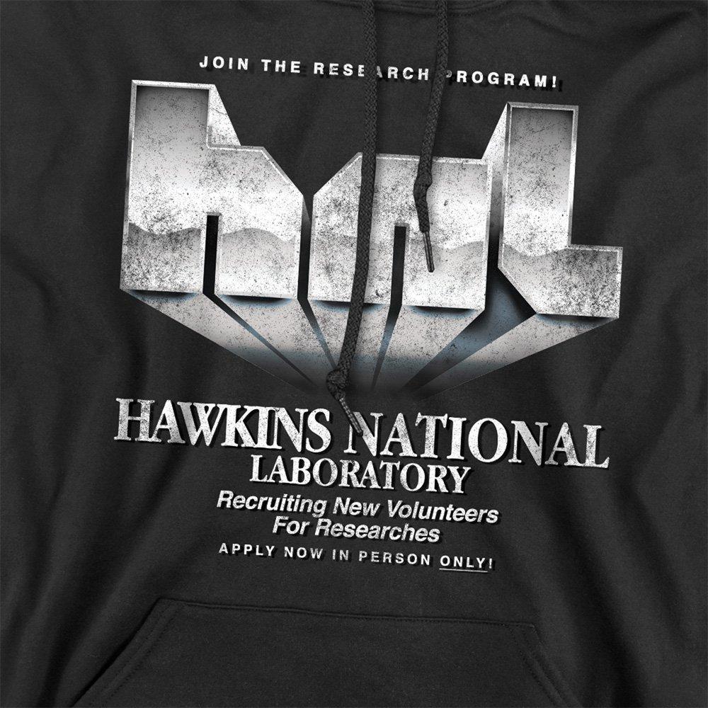 Black - Stranger Things - Stranger Things Hawkins Lab Logo Hoodie Black - 2