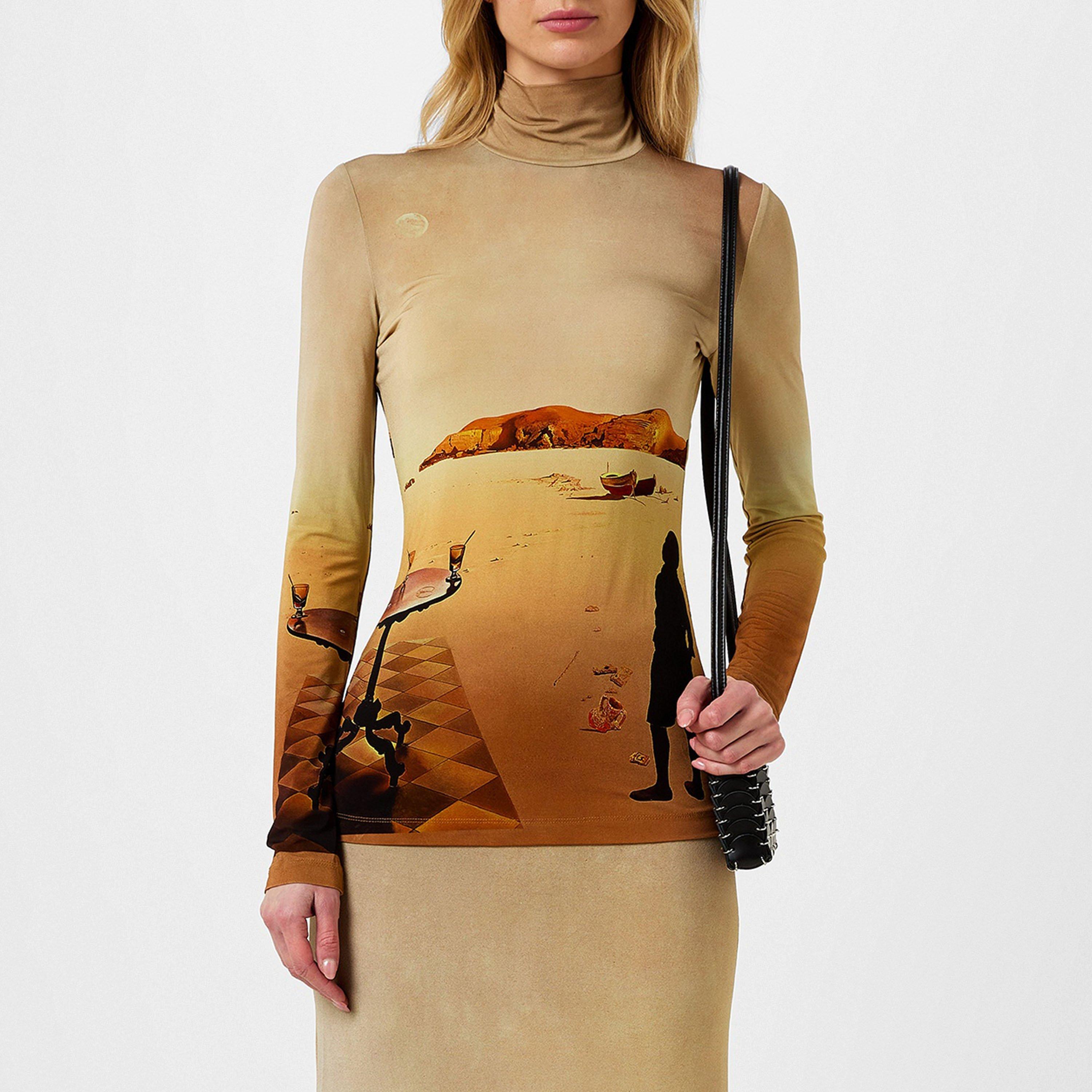 Rabanne Women's Dali Sun Table Print Crop Top