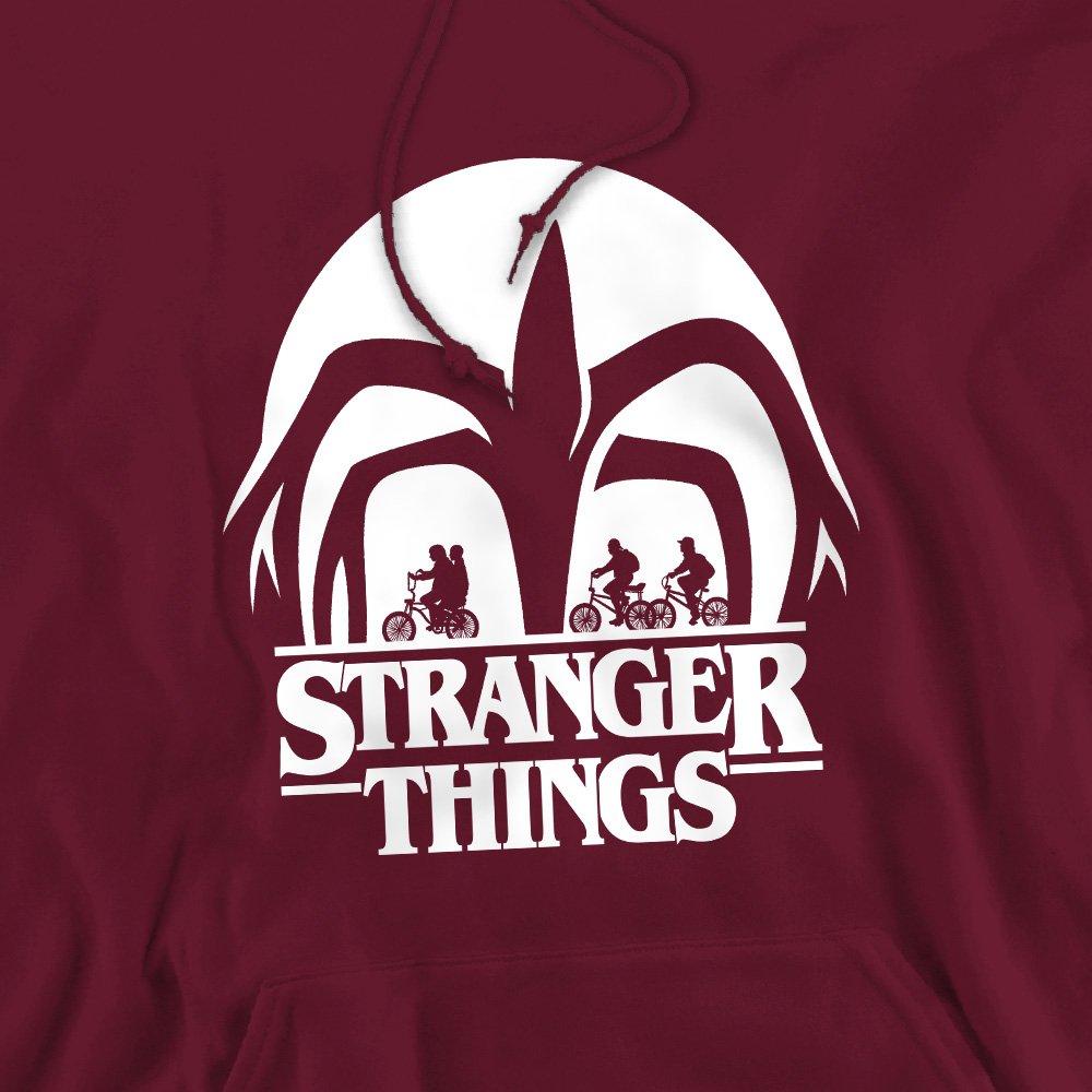 Burgundy - Stranger Things - Stranger Things Mindflayer Silhouette Hoddie - 2