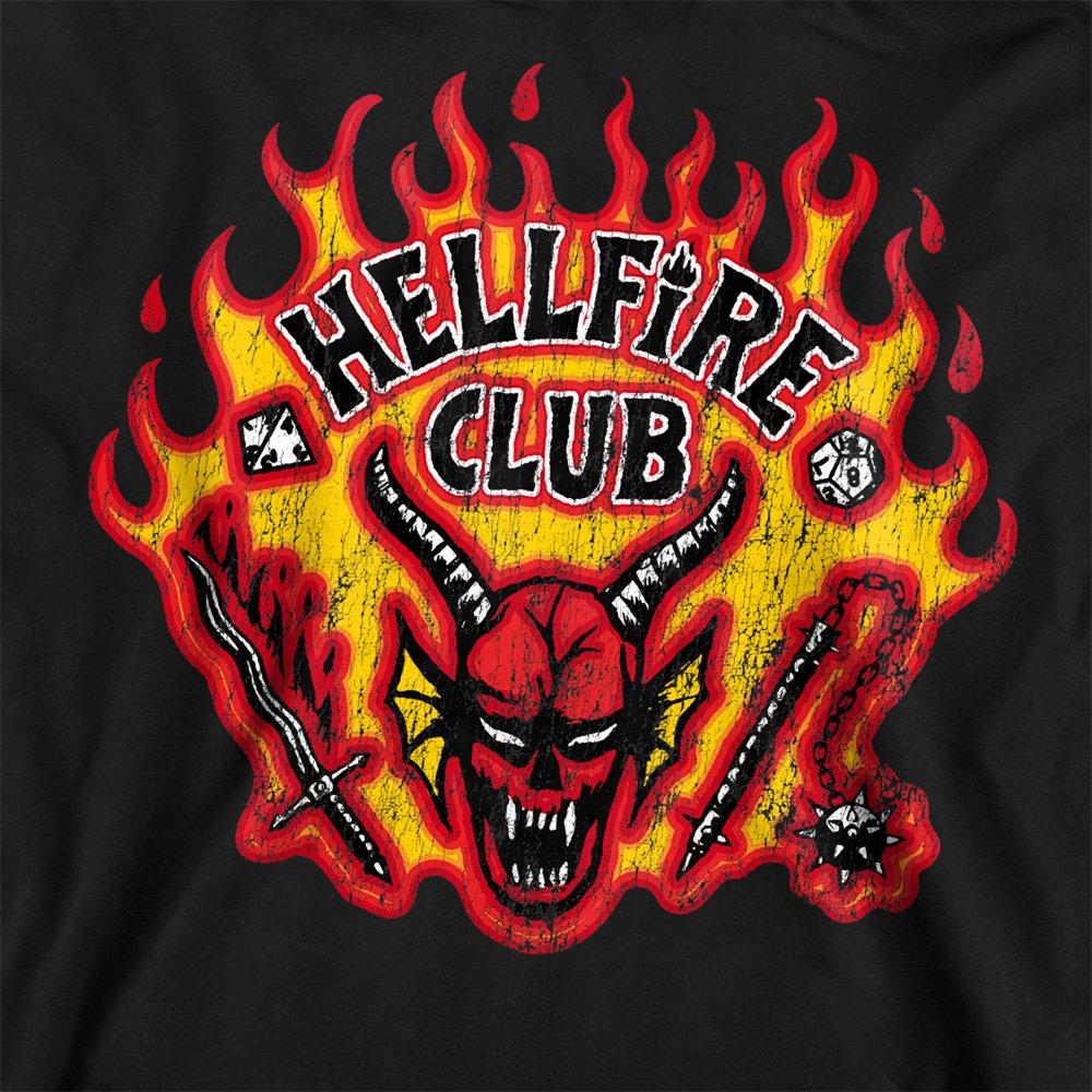 Black - Stranger Things - Stranger Things Hellfire Flames Sweatshirt Black - 2