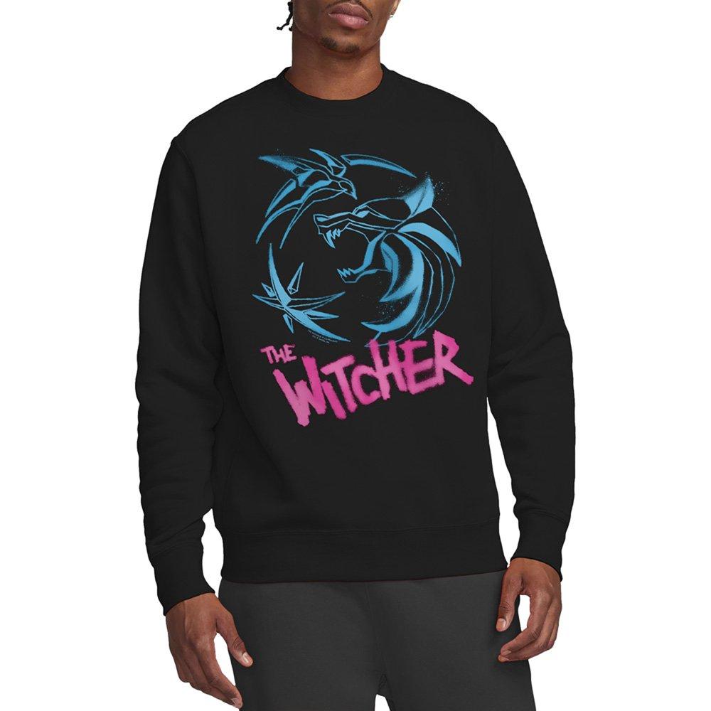 The Witcher Men's Graffiti Spray Crest Sweatshirt Black - S
