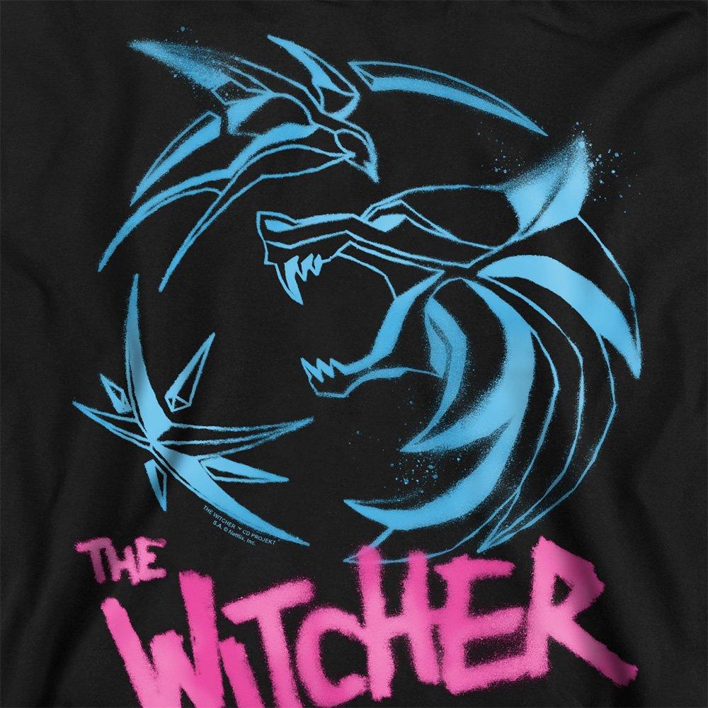 Black - The Witcher - The Witcher Graffiti Spray Crest Sweatshirt Black - 2