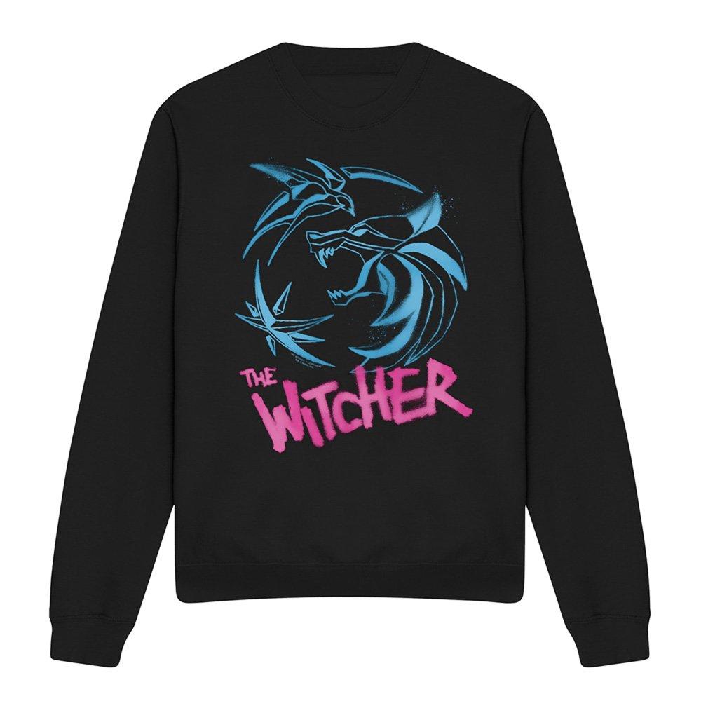 Black - The Witcher - The Witcher Graffiti Spray Crest Sweatshirt Black - 4
